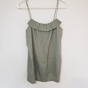 J. Crew Printed Ruffled Tank Top